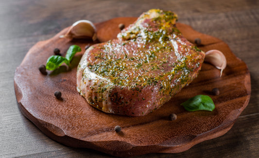 Smoked Pork Chops with Strawberry Rhubarb Compote Recipe